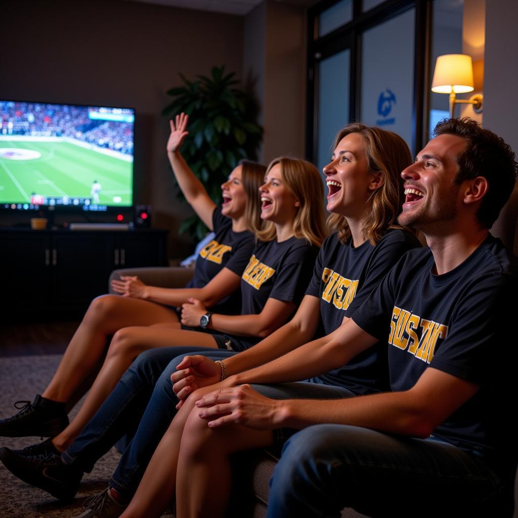 Charleston Southern Football Fans Enjoying Live Stream