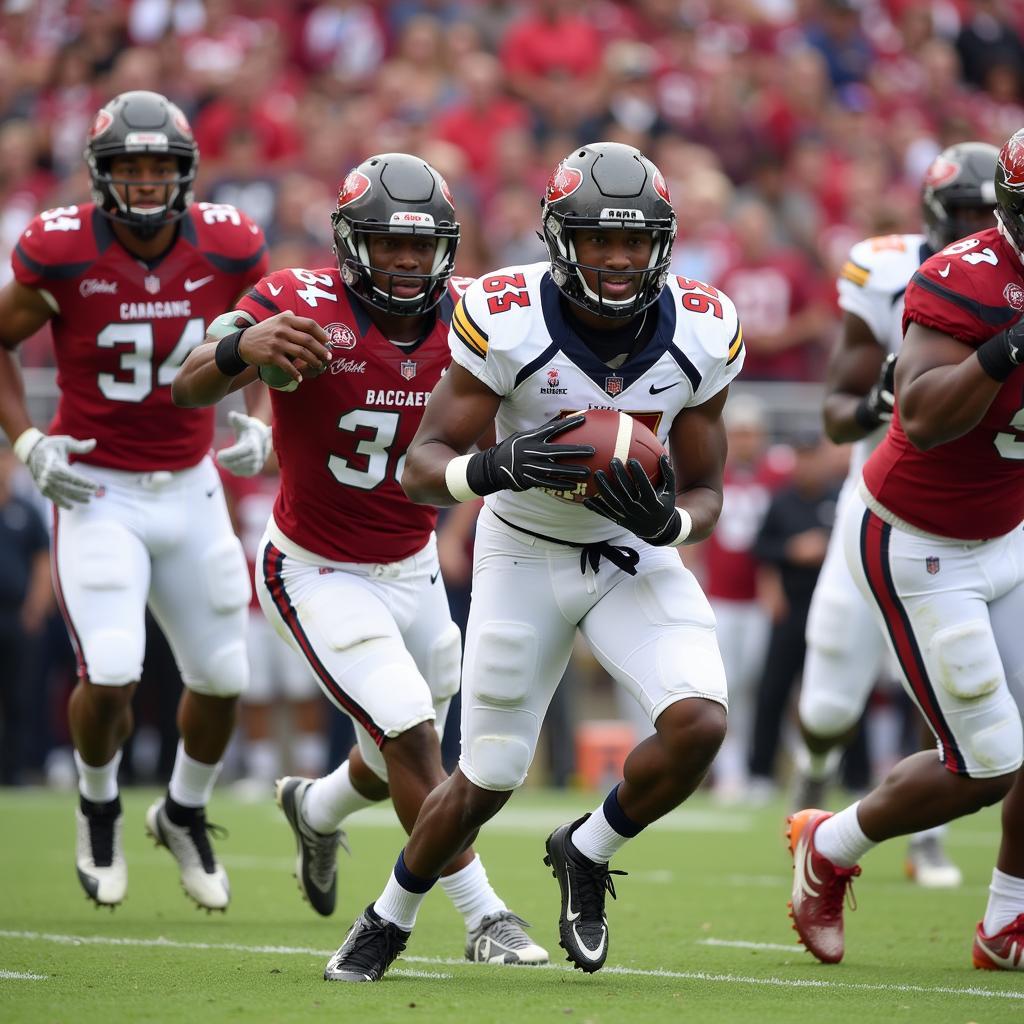 Charleston Southern Football Team in Action