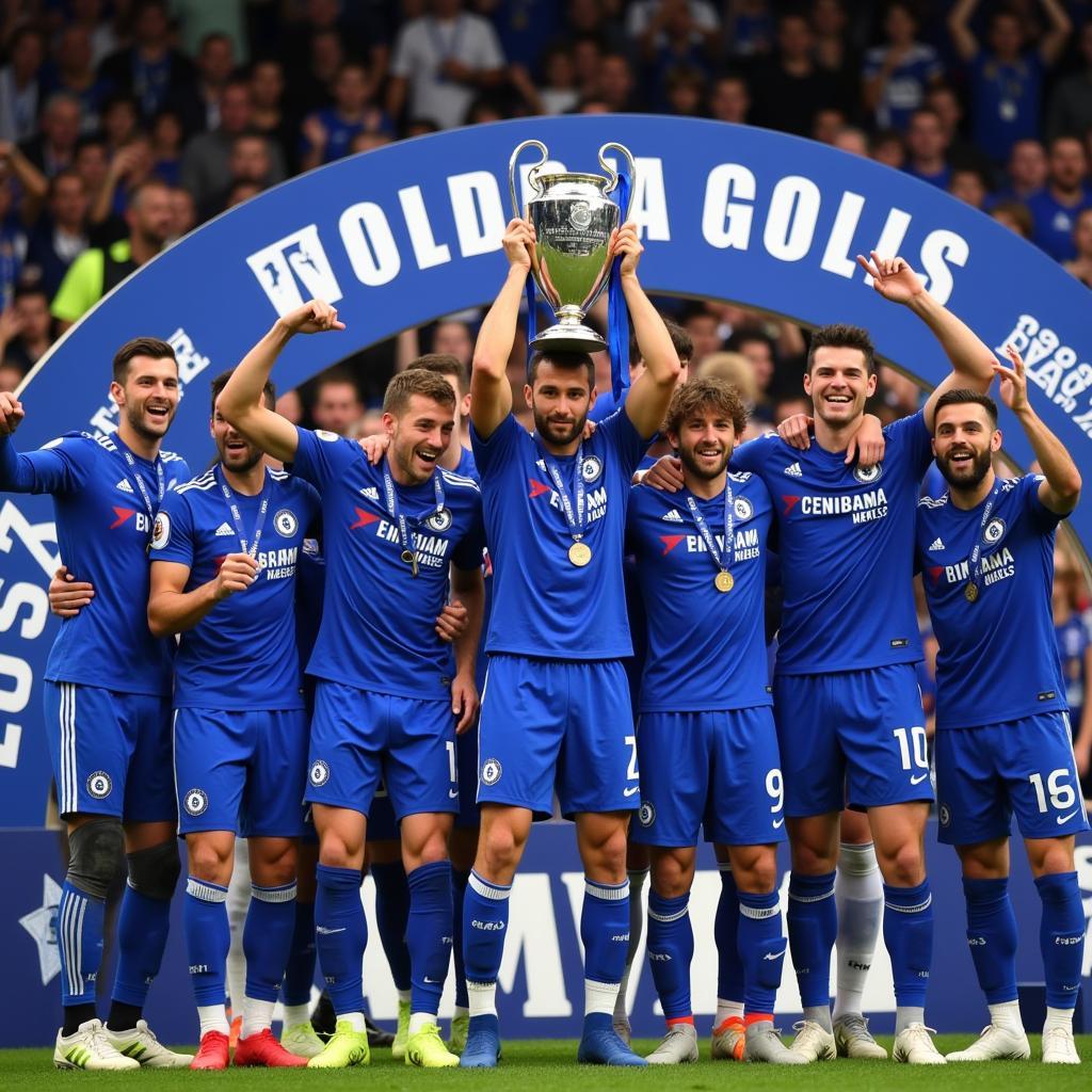 Chelsea ăn mừng chức vô địch Champions League 2021