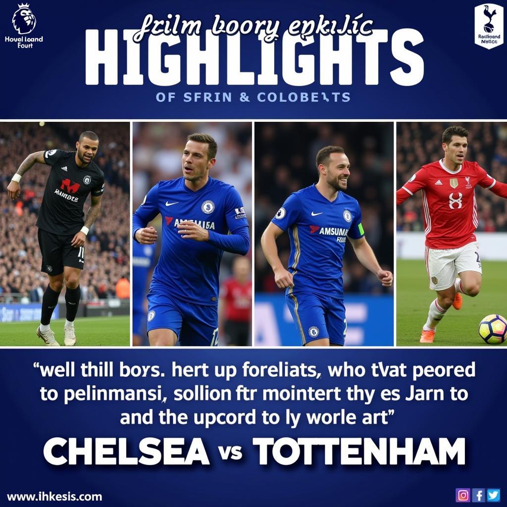 Chelsea vs Tottenham Live Streaming Football: Highlight trận đấu