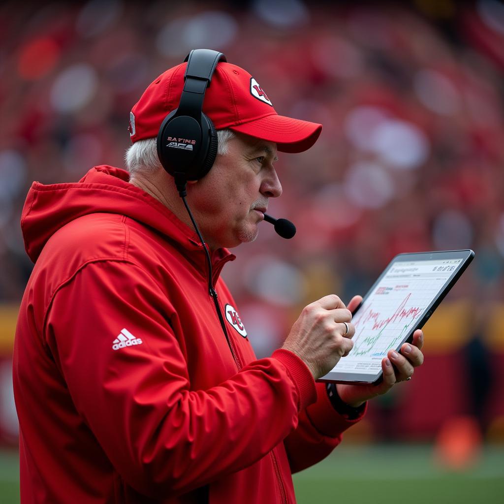 Kansas City Chiefs Coach Analyzing Stats