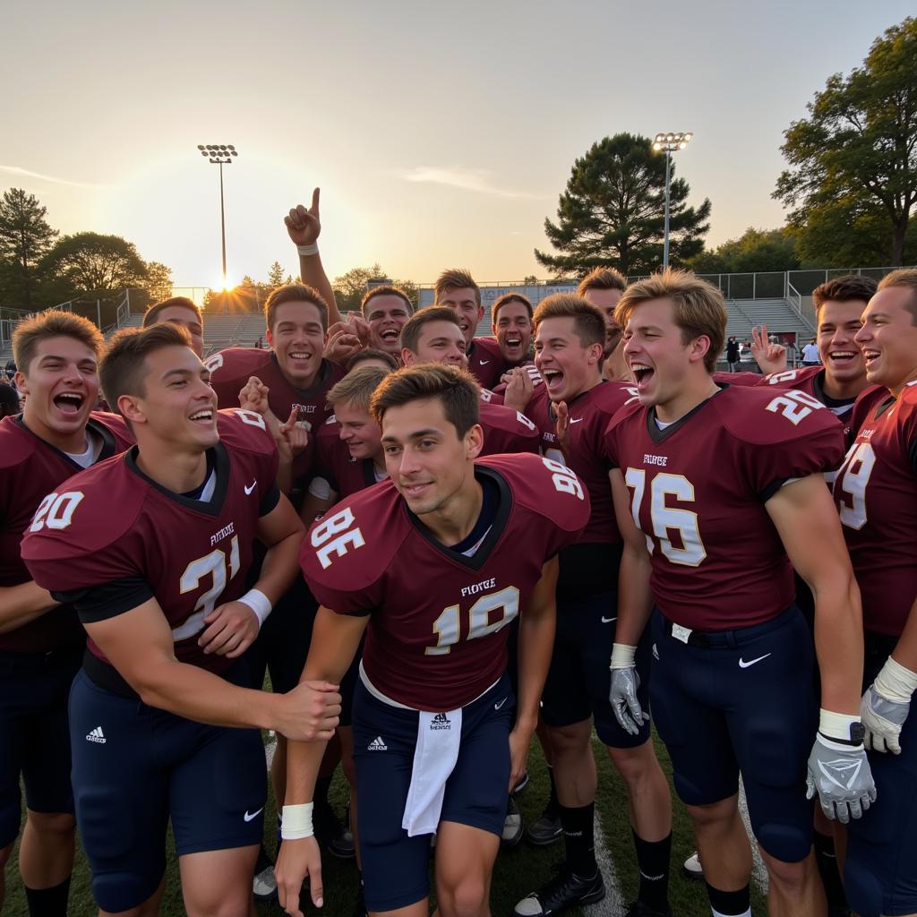 High School Football Victory Celebration