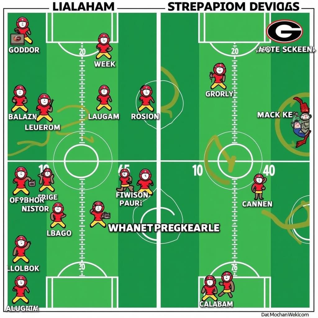 So sánh chiến thuật của Alabama và Georgia: Sơ đồ chiến thuật tấn công và phòng ngự của hai đội bóng, nổi bật các điểm mạnh và điểm yếu của từng đội.