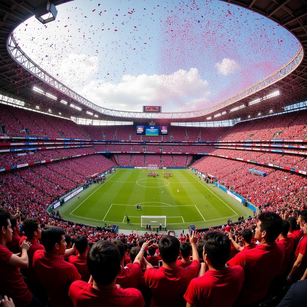 Chilean players celebrating their Copa América victory in 2015