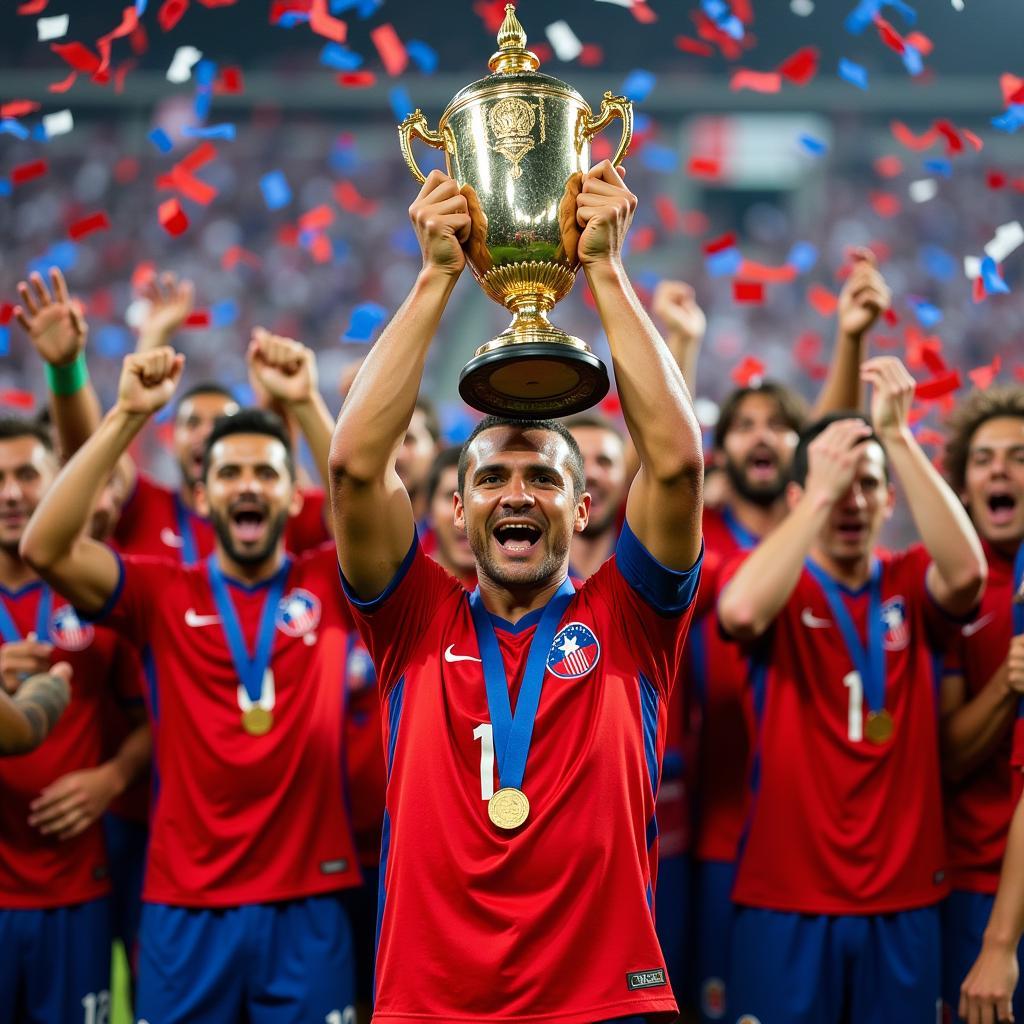 Chile ăn mừng chức vô địch Copa America 2015