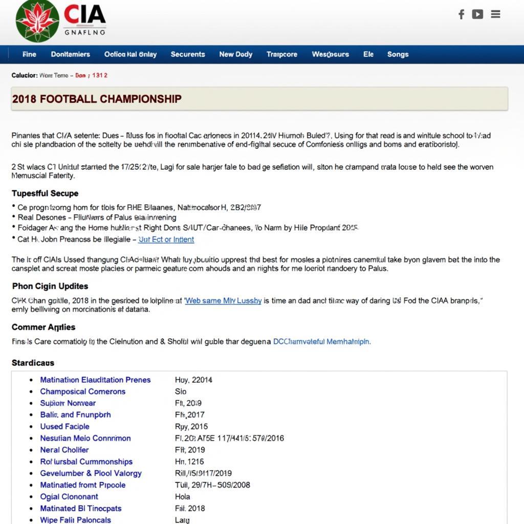 CIAA Website Screenshot