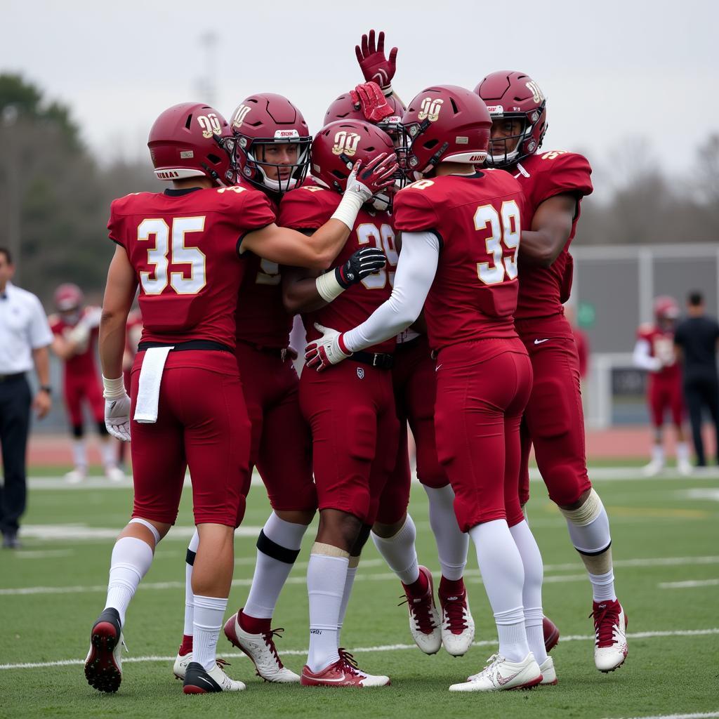 Các cầu thủ CIF High School Football ăn mừng chiến thắng