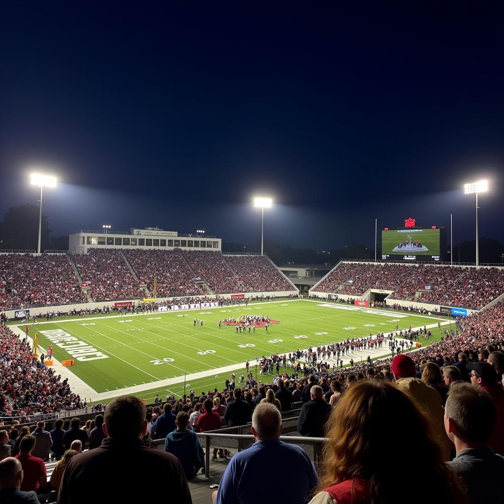 Cisco High School Football Game in Action