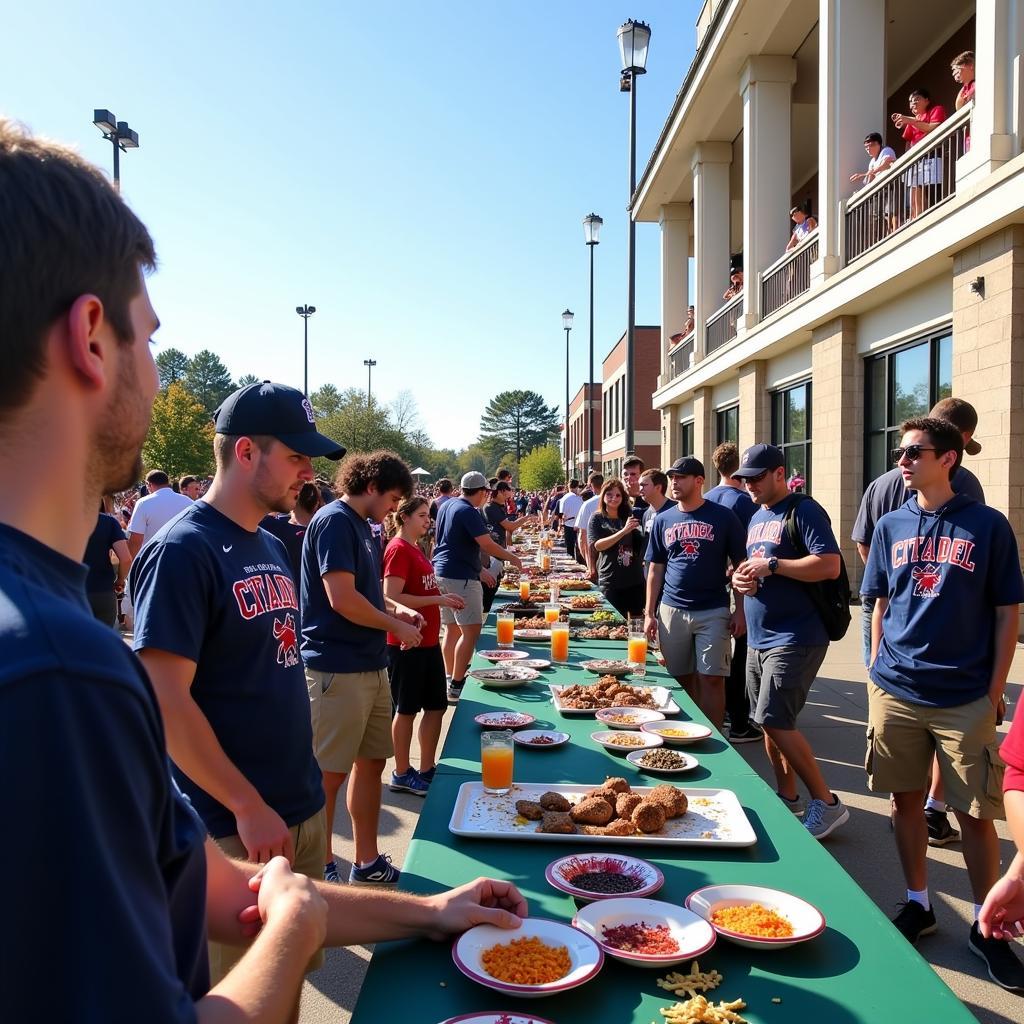 Citadel Football Tailgating Scene