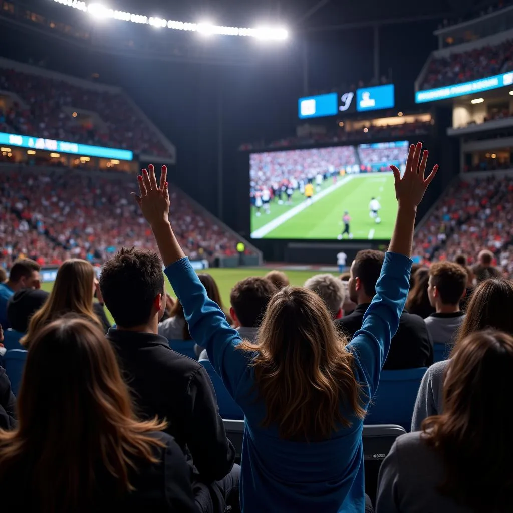 Clark Atlanta Football Fans Celebrating Touchdown During Live Stream