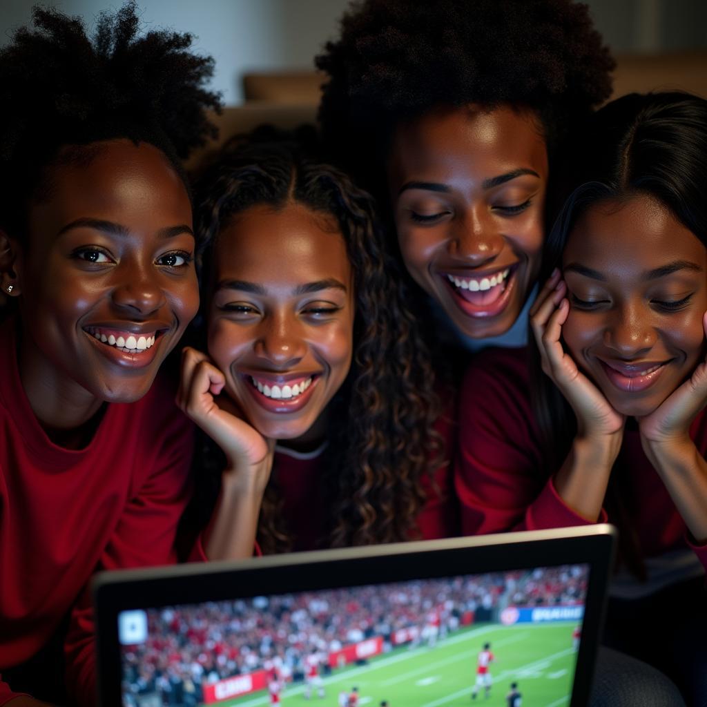 Clark Atlanta Fans Cheering While Watching Live Stream