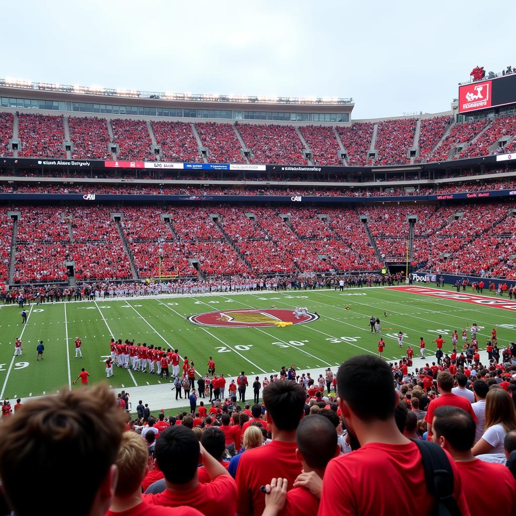 Clark Atlanta University Football Game in Action