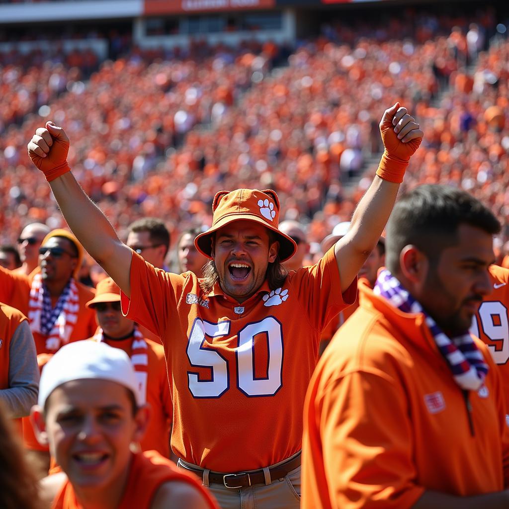 Clemson Football Fans Cheering