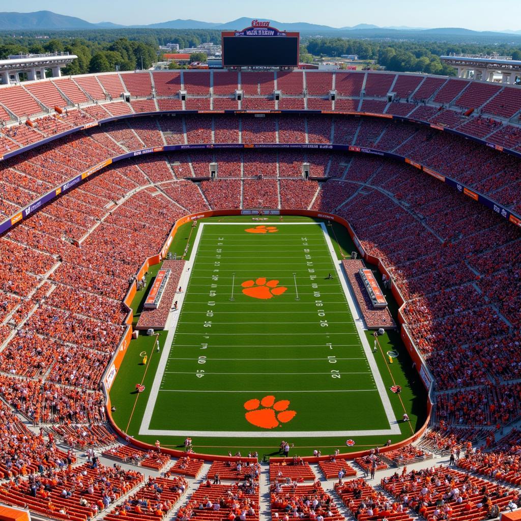 Clemson Football Stadium Aerial View