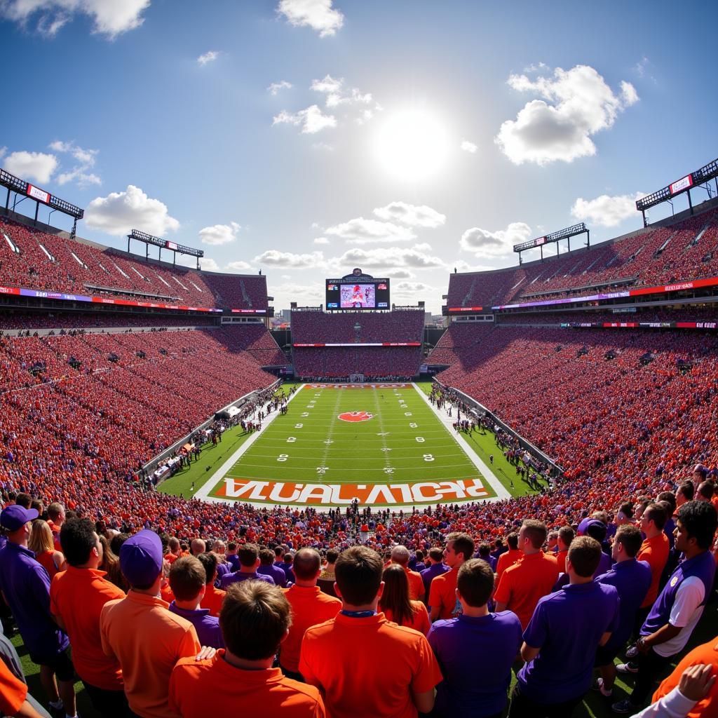 Clemson Tigers football game in action