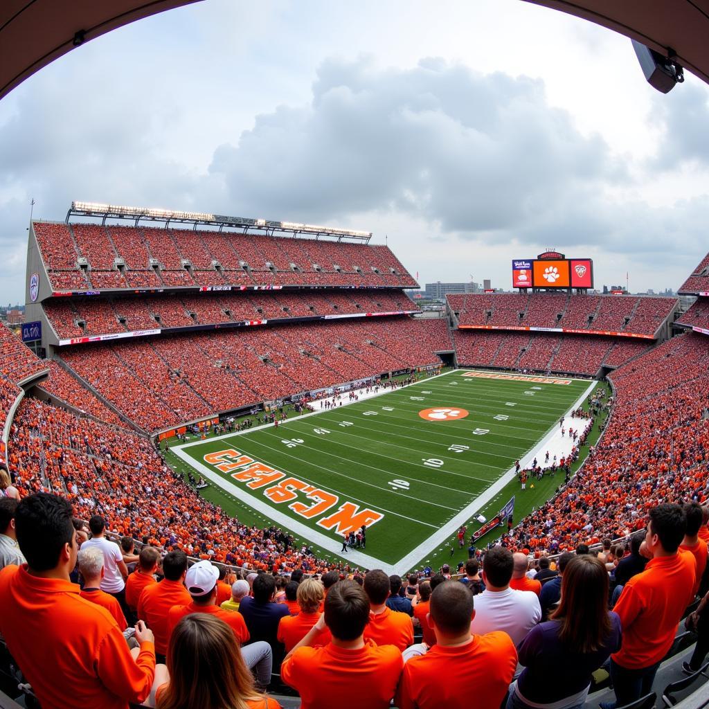 Clemson vs Ga Tech Football Fans