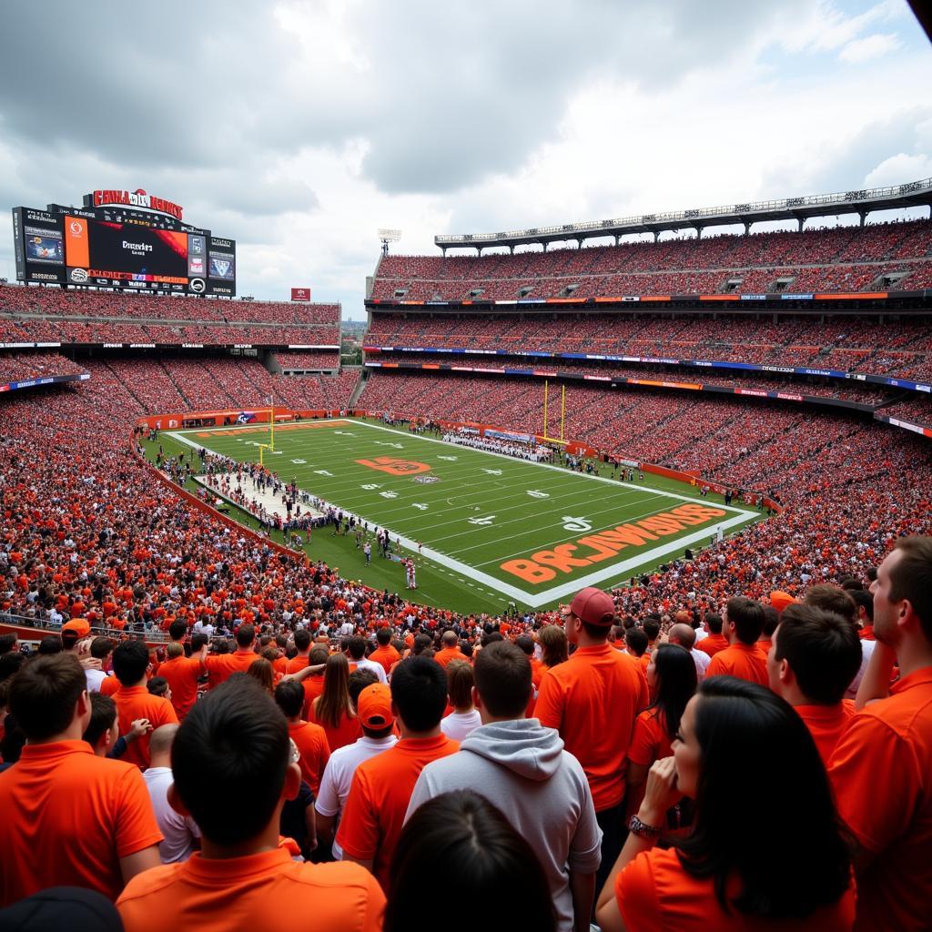 Cleveland Browns Fans Celebrating Touchdown