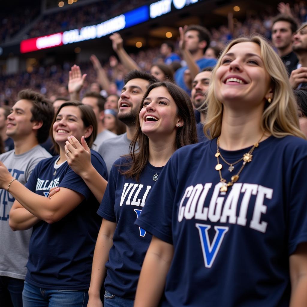 Excitement in the Stands: Colgate and Villanova Fans Celebrate