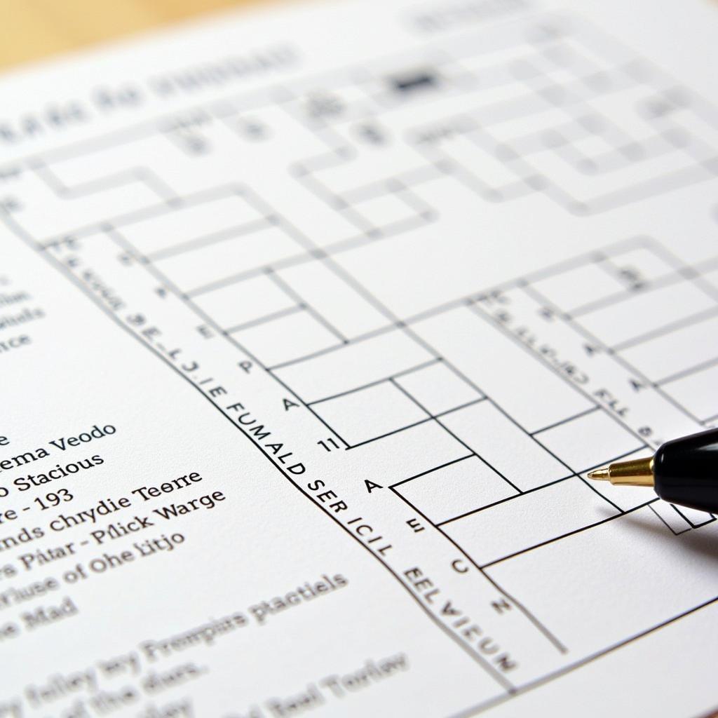 College Football Crossword Puzzle