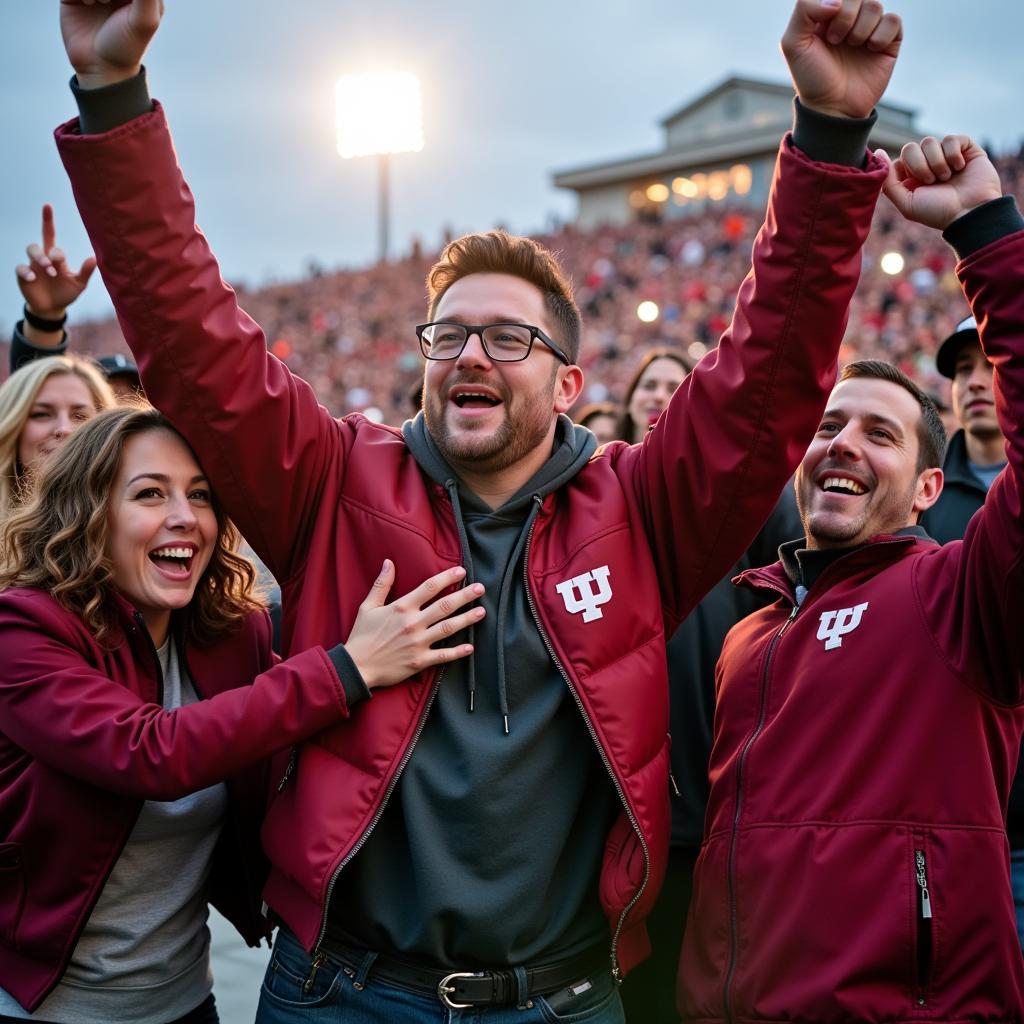 College Football Fans Celebrating