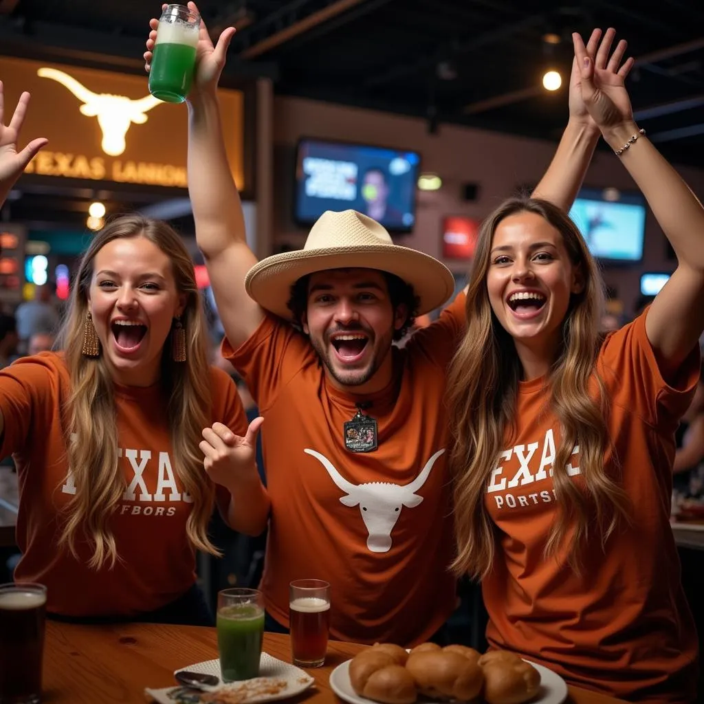 College Football Fans Celebrating Touchdown