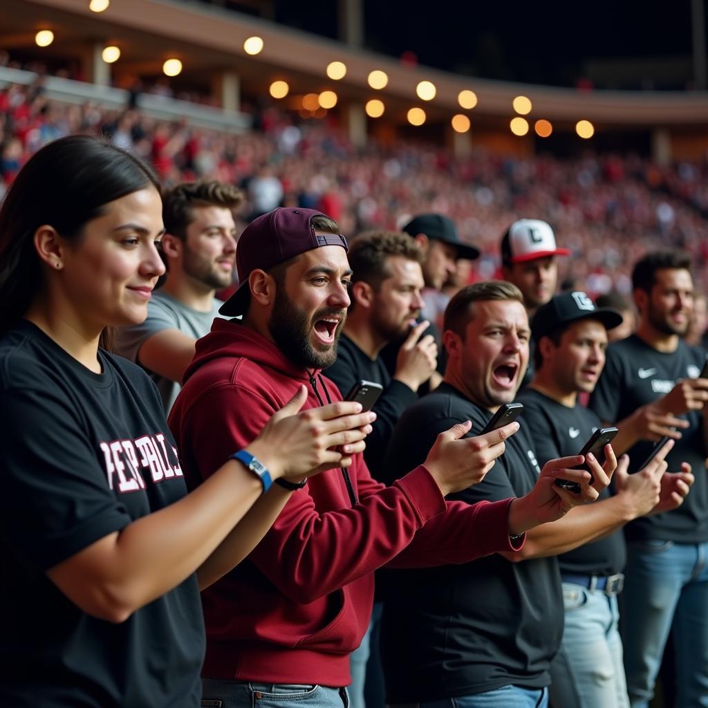 College Football Fans Checking ESPN+