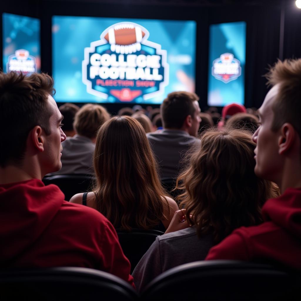 Fans Watching College Football Selection Show