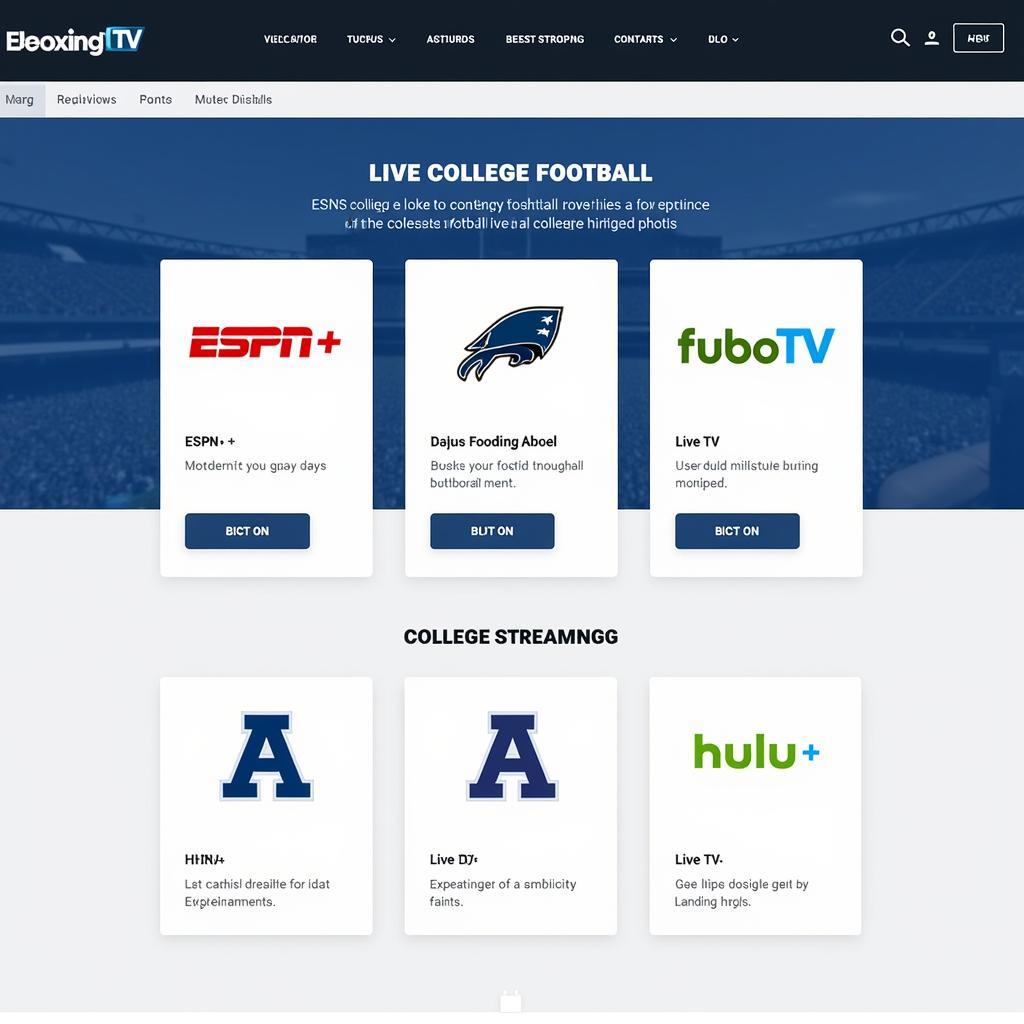 College Football Live Streaming Options