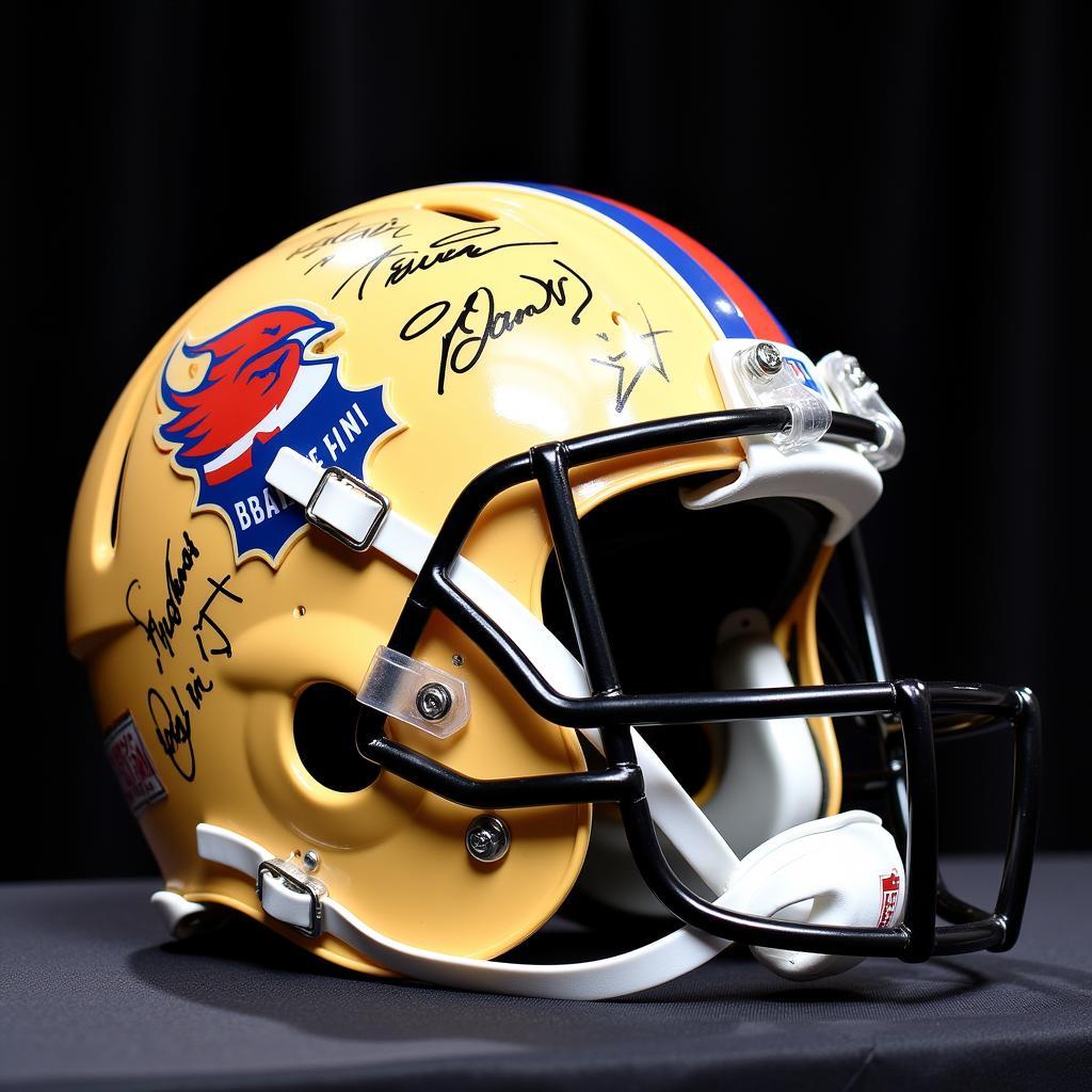 Signed Football Helmet on Auction Block