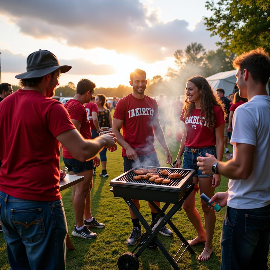 College Football Tailgate Party Atmosphere