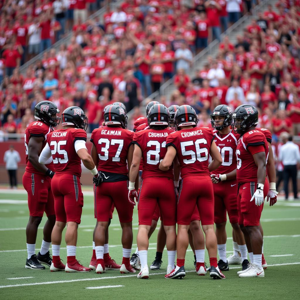 College Station High School Football Team in Action