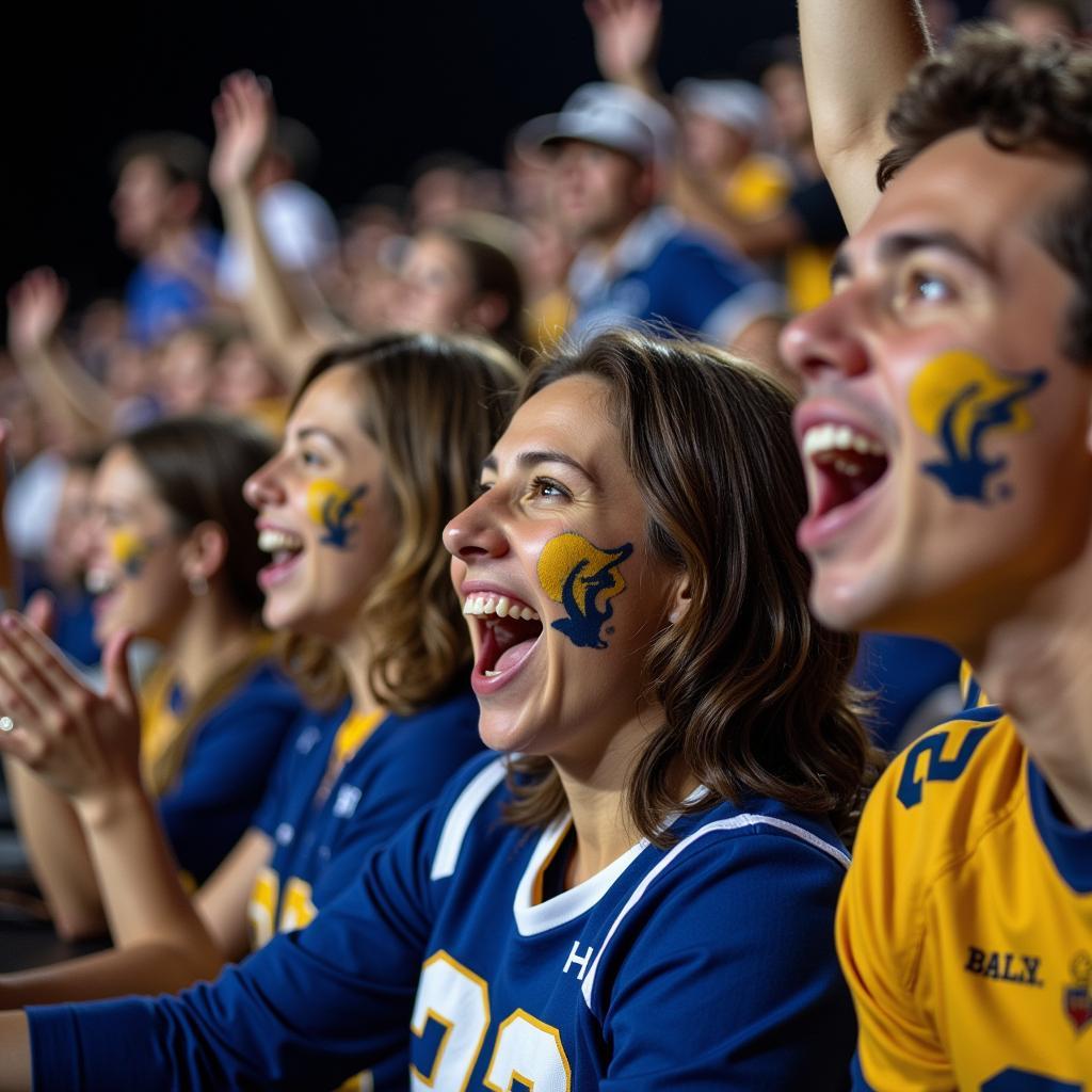 Cheering Fans at a Colorado School of Mines Football Game