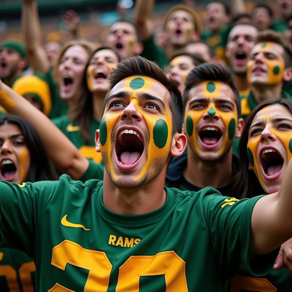 Colorado State Rams Football Fans Cheering