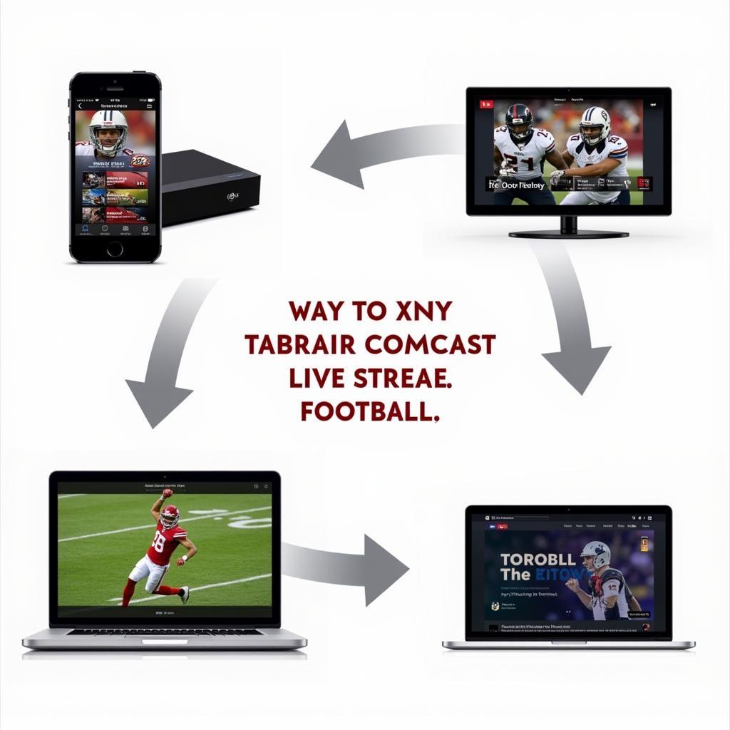 Various Comcast live stream football options