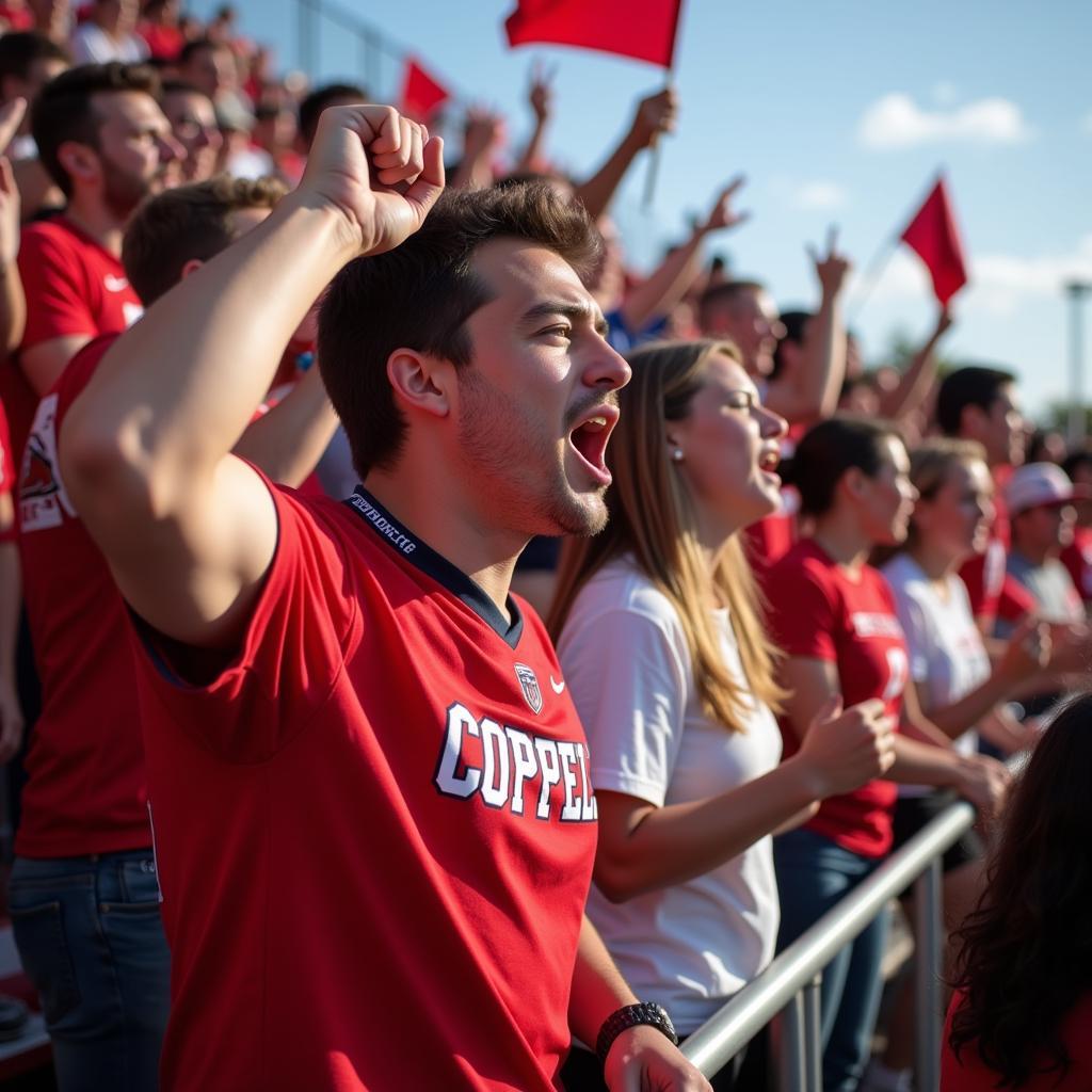 Coppell Cowboys Fans Cheering from the Stands