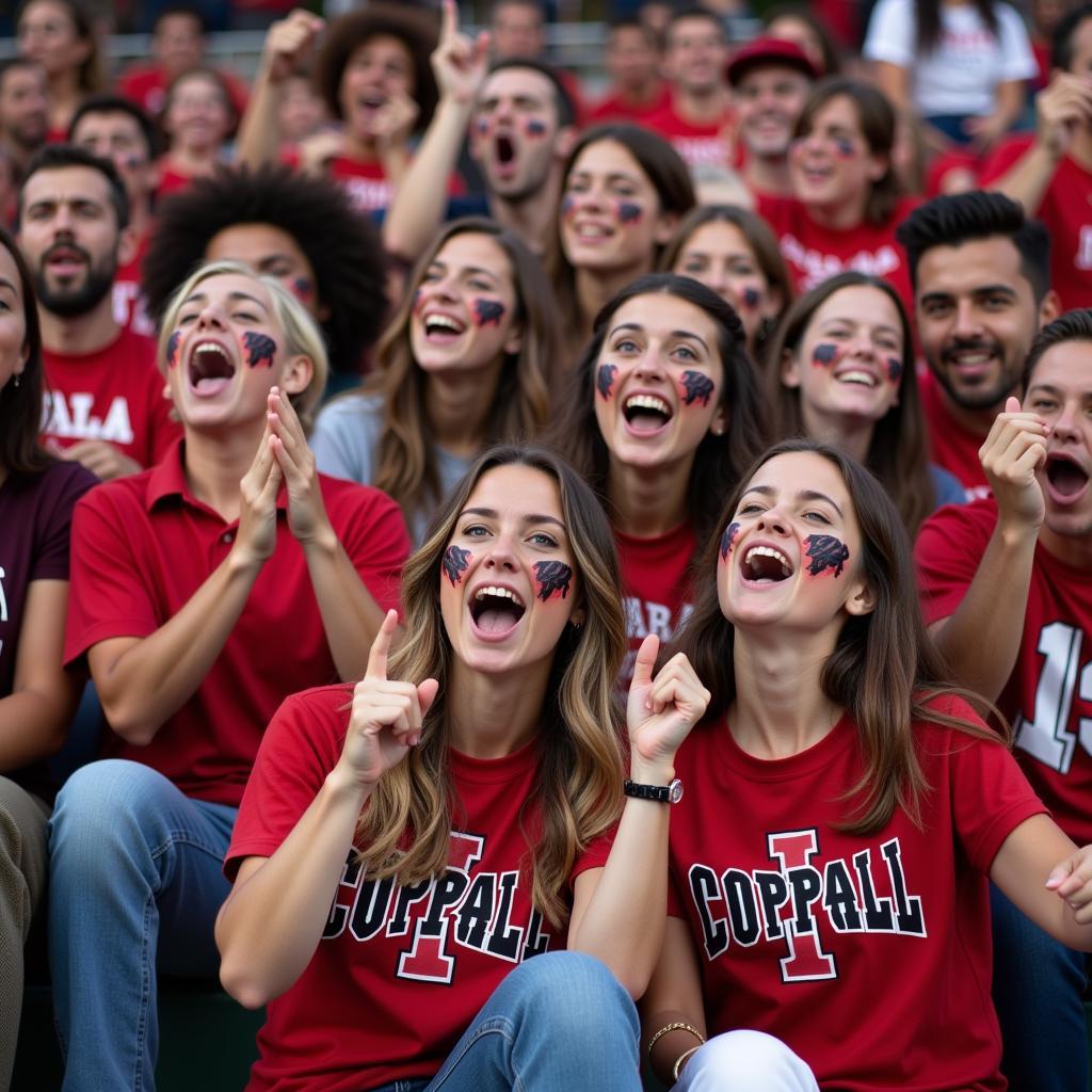 Coppell High School Football Fans Cheering