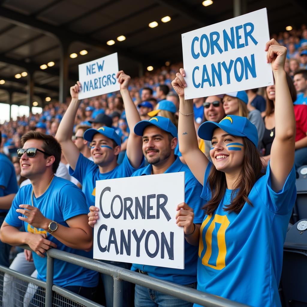 Corner Canyon fans cheering in the stands