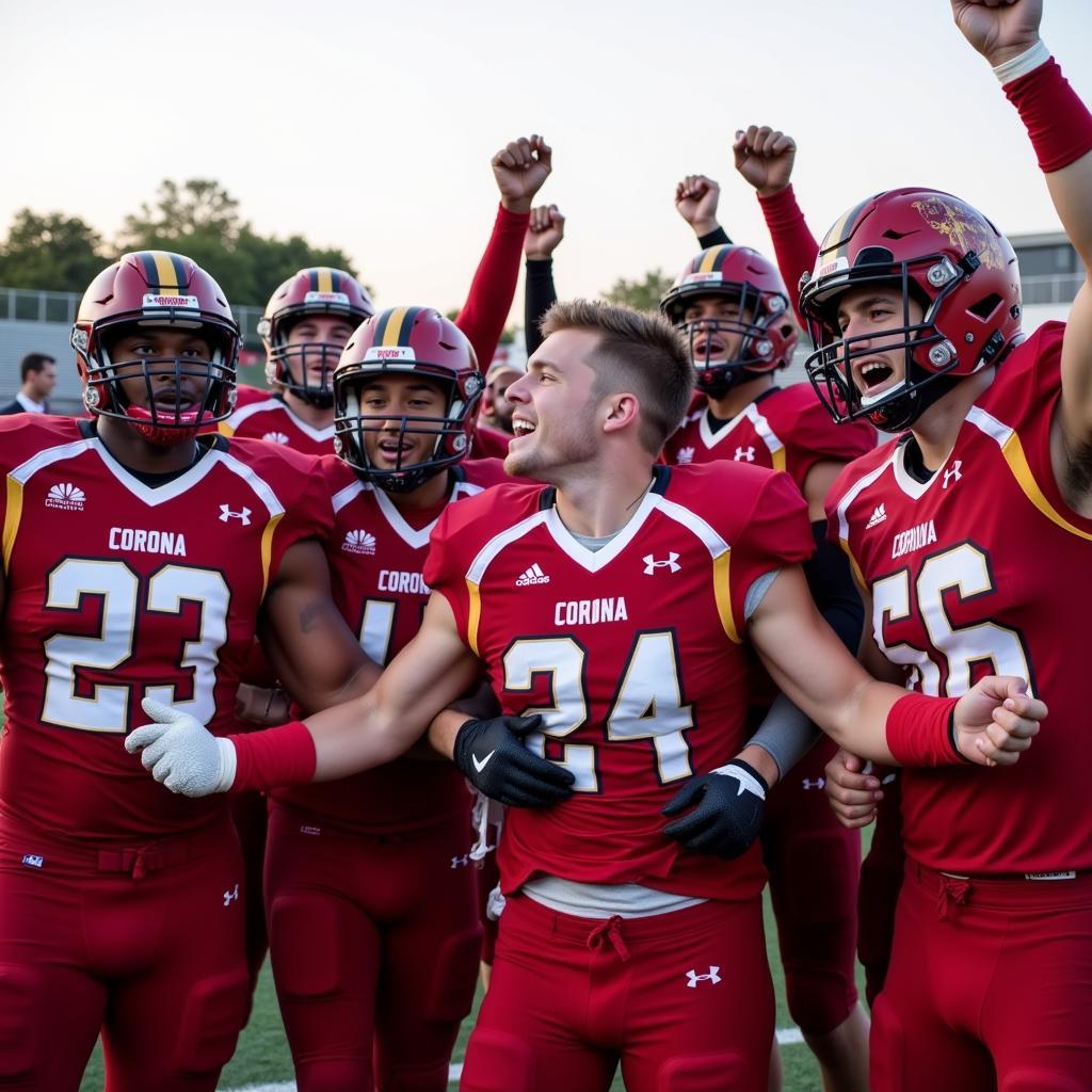 Corona Centennial Football ăn mừng chiến thắng