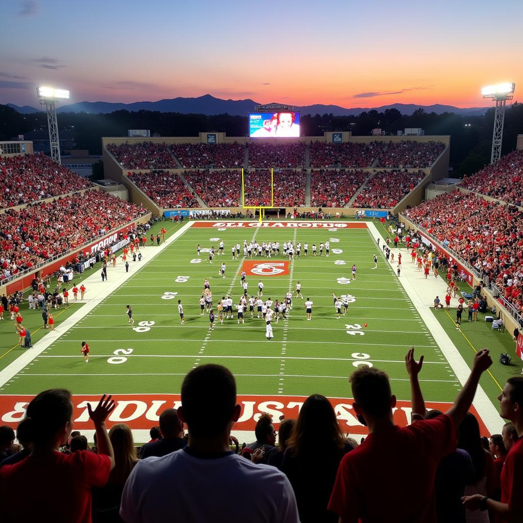 Coronado High School football game in action