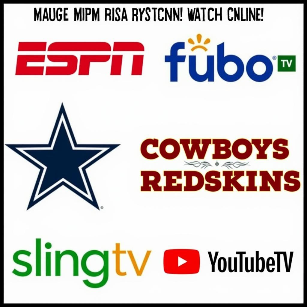 Cowboys Redskins Streaming Options