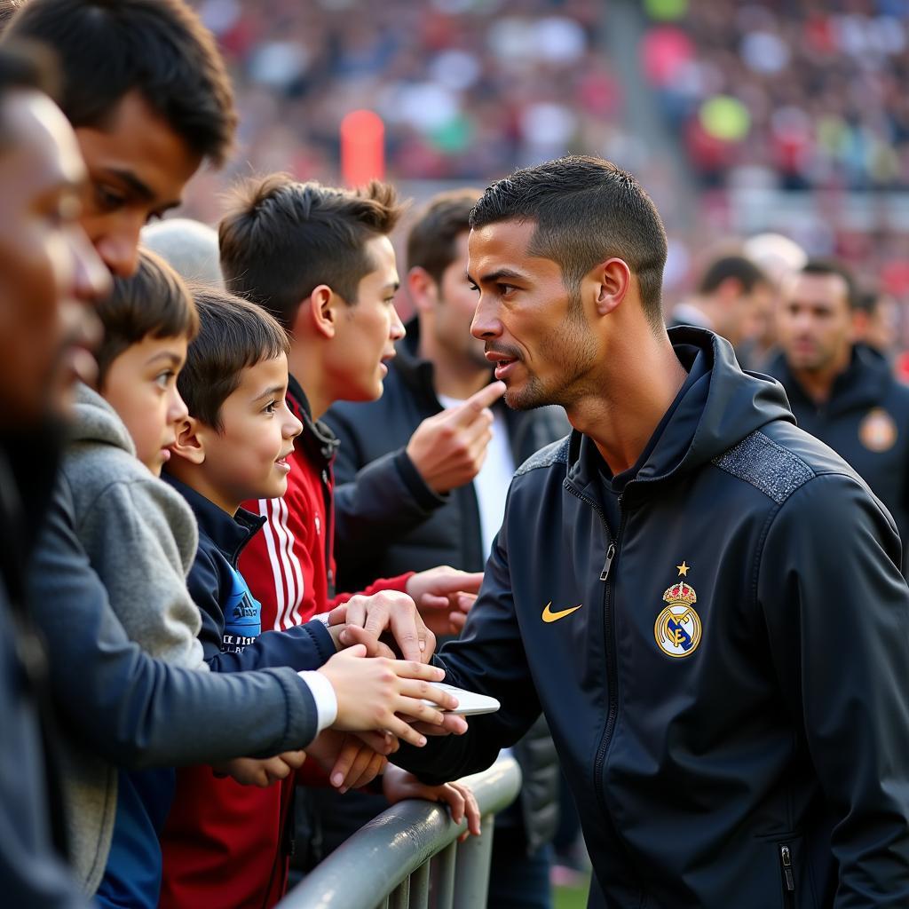 Cristiano Ronaldo Interacting with Fans