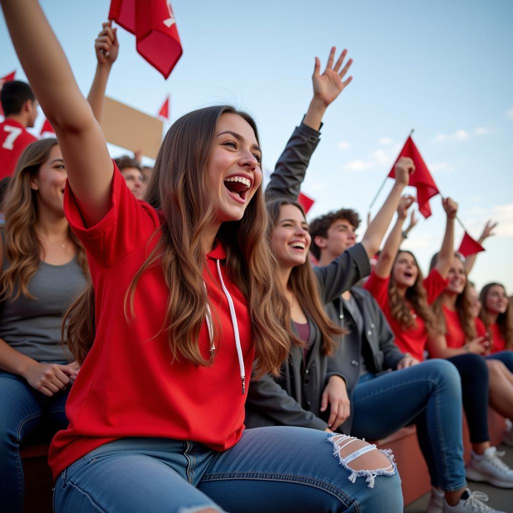 Crest High School Football Game Fans