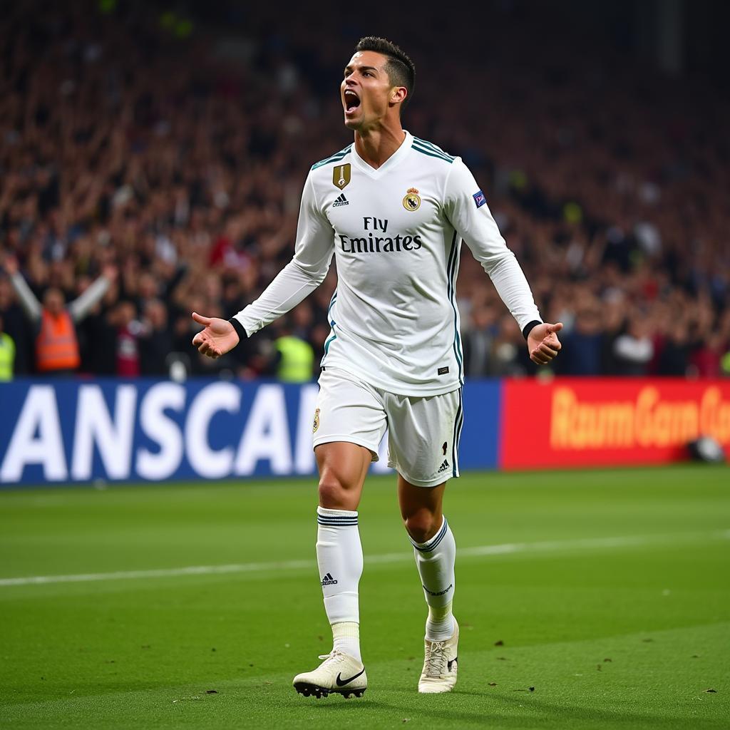 Cristiano Ronaldo ăn mừng bàn thắng