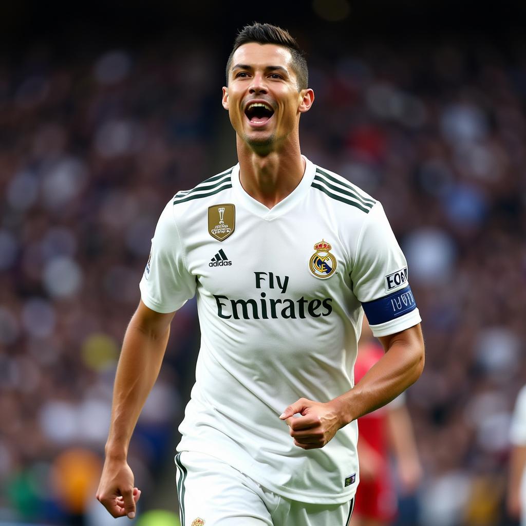 Cristiano Ronaldo celebrating a goal