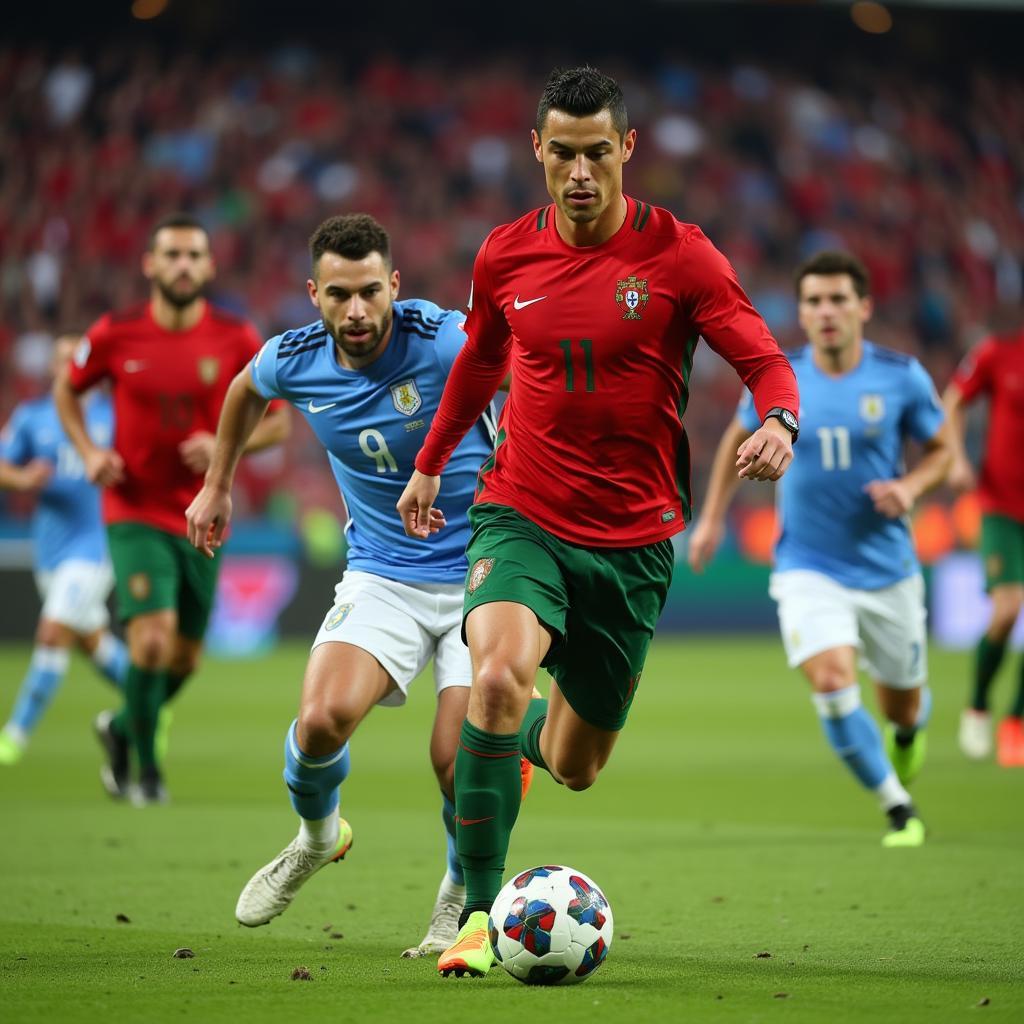 Cristiano Ronaldo leading Portugal's attack