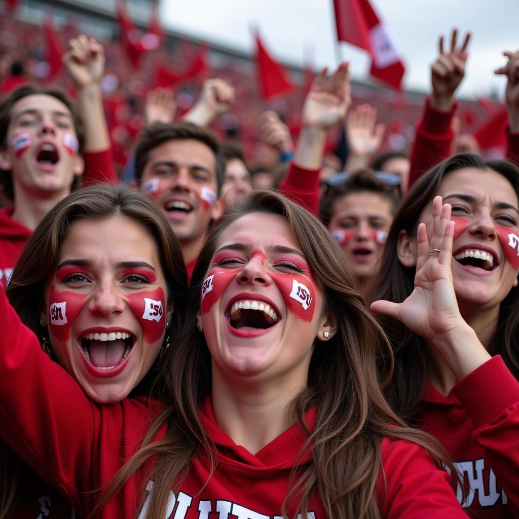 CSU Pueblo Fans Celebrating a Touchdown