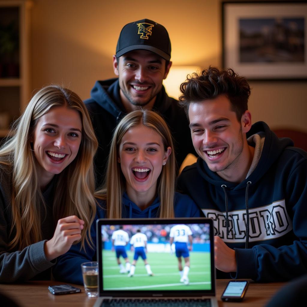 Culver-Stockton Football Fans Watching Live Stream