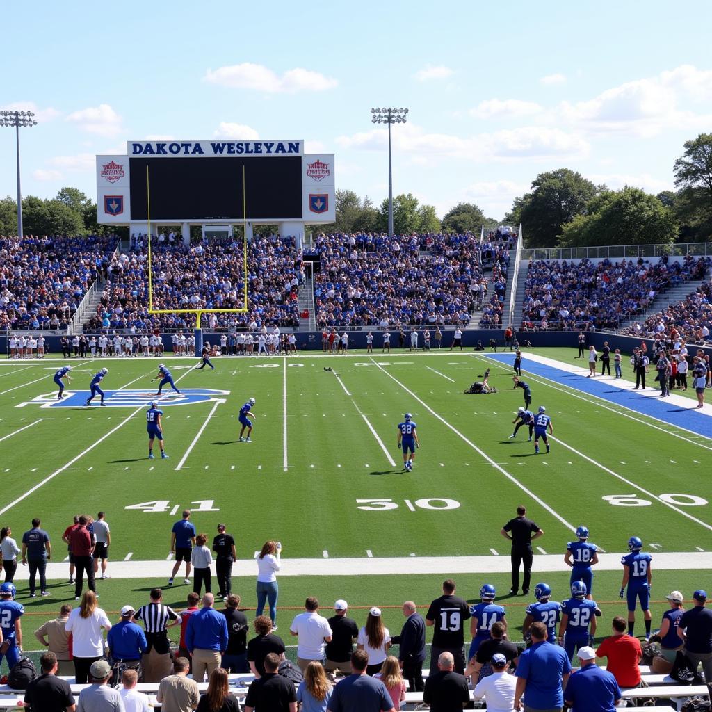 Dakota Wesleyan Tigers football game in action