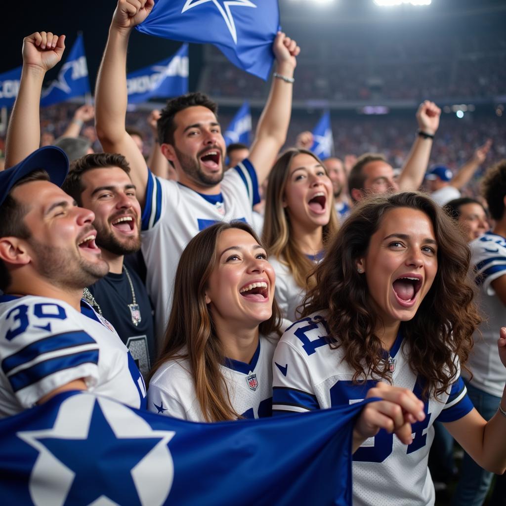 Dallas Cowboys Fans Celebrating