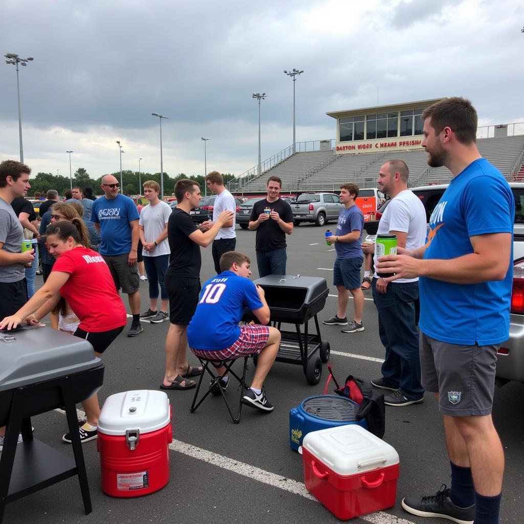 Dalton High School Football Fans Tailgating